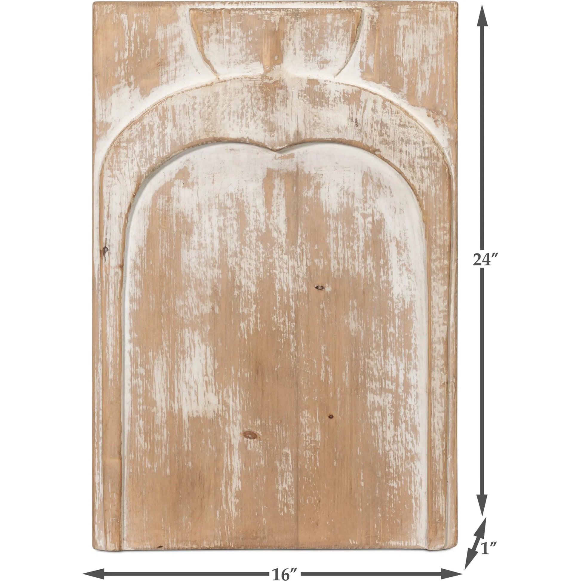 Riley Carved Panel by Sarreid Ltd. in natural. Made from reclaimed pine wood in a rustic style.