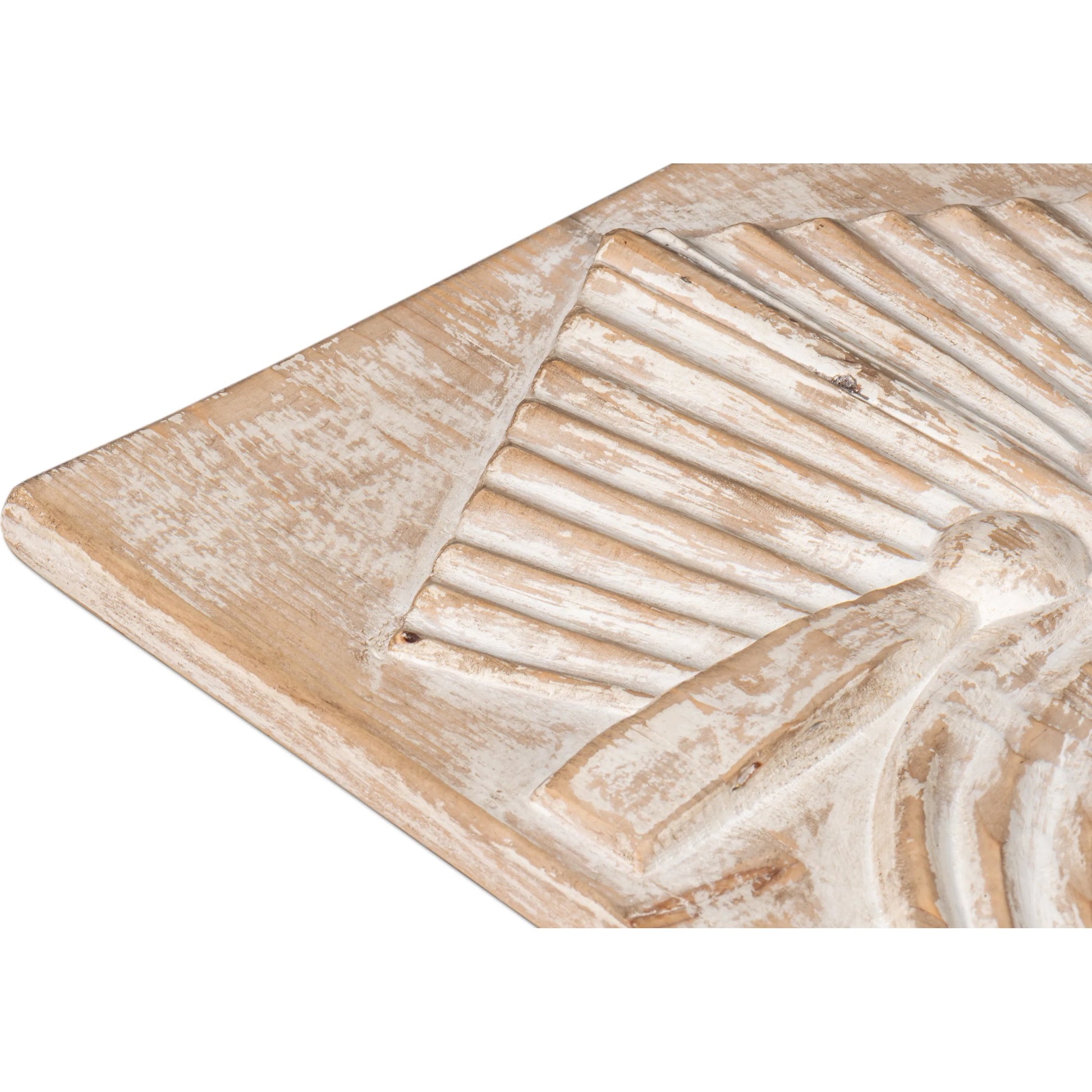 Rupert Carved Panel by Sarreid Ltd. in natural. Made from reclaimed pine wood in a rustic style.