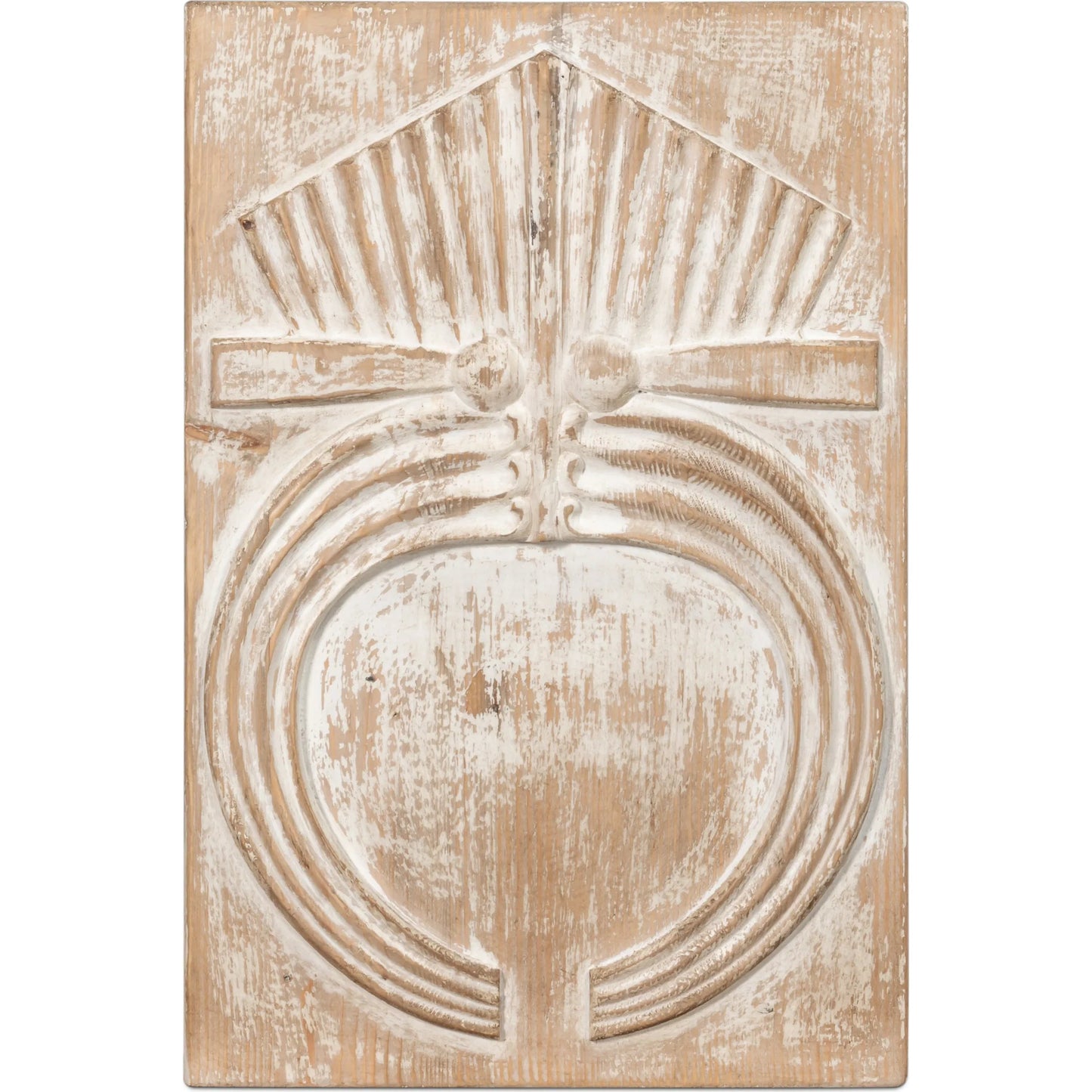 002 SI-2238606 | Additional Silo | Rupert Carved Panel by Sarreid Ltd. in natural. Made from reclaimed pine wood in a rustic style.