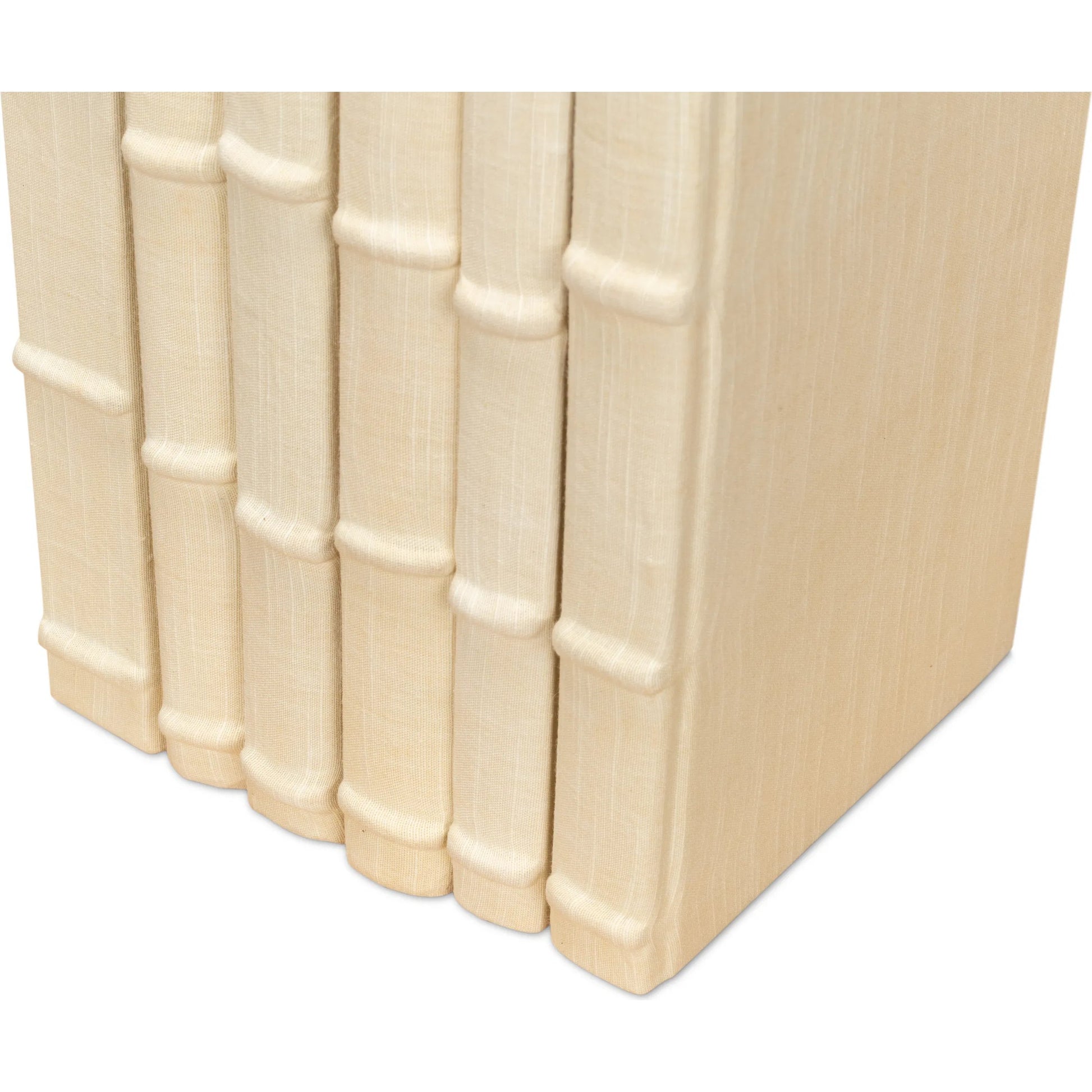 Ecru Linen Books by Sarreid Ltd. in ivory. Made from linen in a unique style.