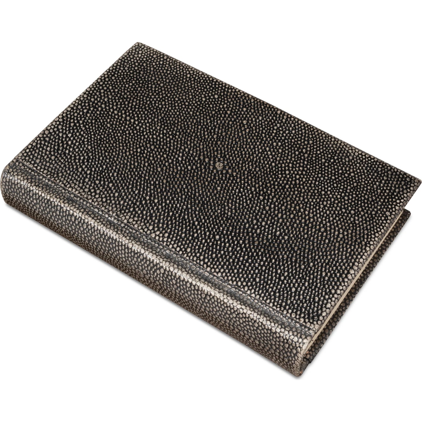 042 SI-2238633 | Additional Silo | Shagreen Books by Sarreid Ltd.. Made from shagreen leather, paper in a eclectic & global style.