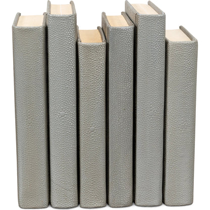 Shagreen Books by Sarreid Ltd.. Made from shagreen leather, paper in a eclectic & global style.