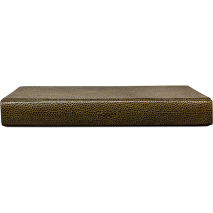 Shagreen Books by Sarreid Ltd.. Made from shagreen leather, paper in a eclectic & global style.