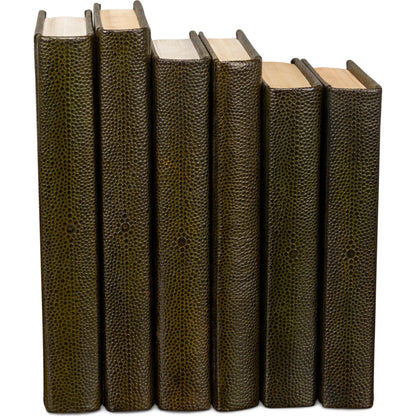Shagreen Books by Sarreid Ltd.. Made from shagreen leather, paper in a eclectic & global style.