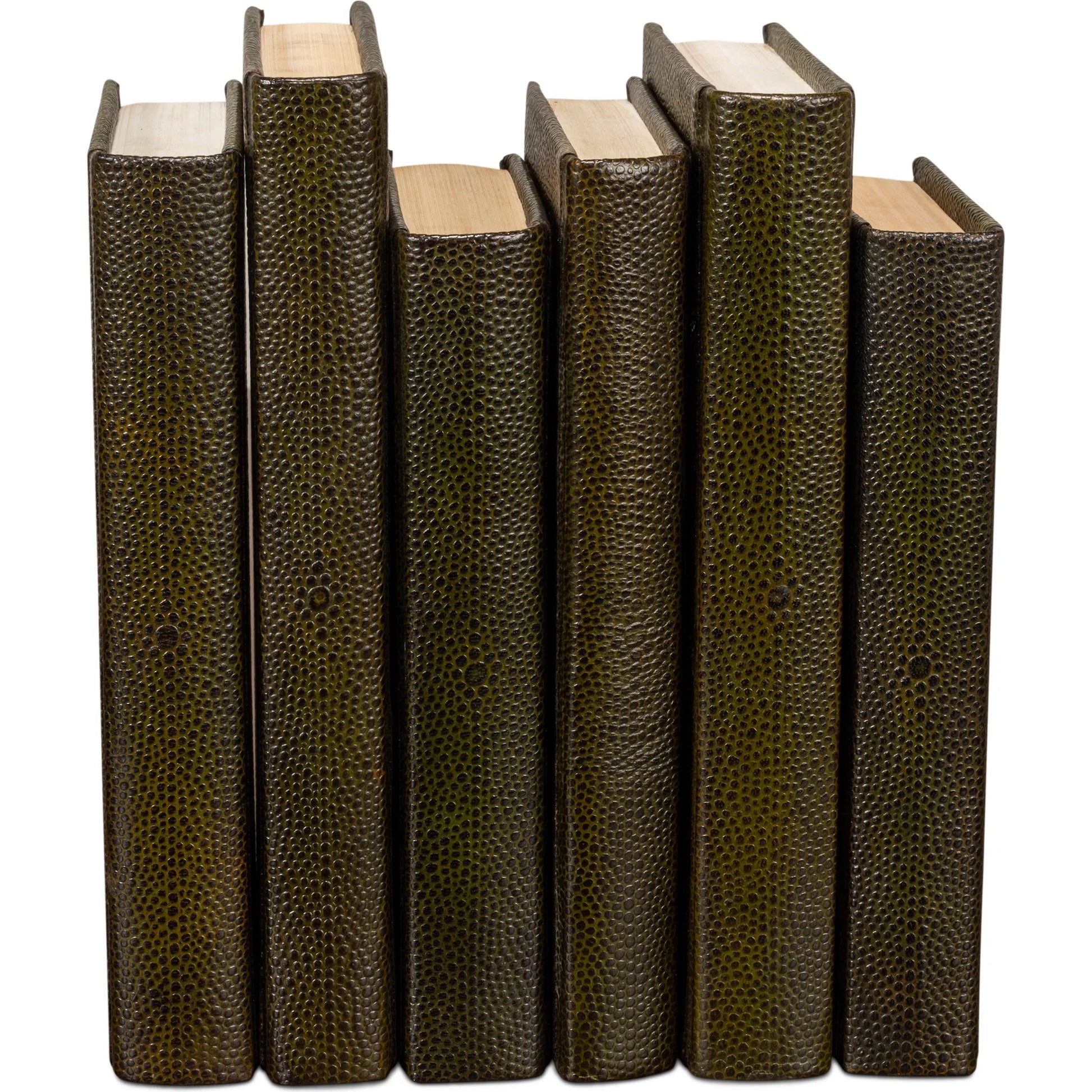 Shagreen Books by Sarreid Ltd.. Made from shagreen leather, paper in a eclectic & global style.