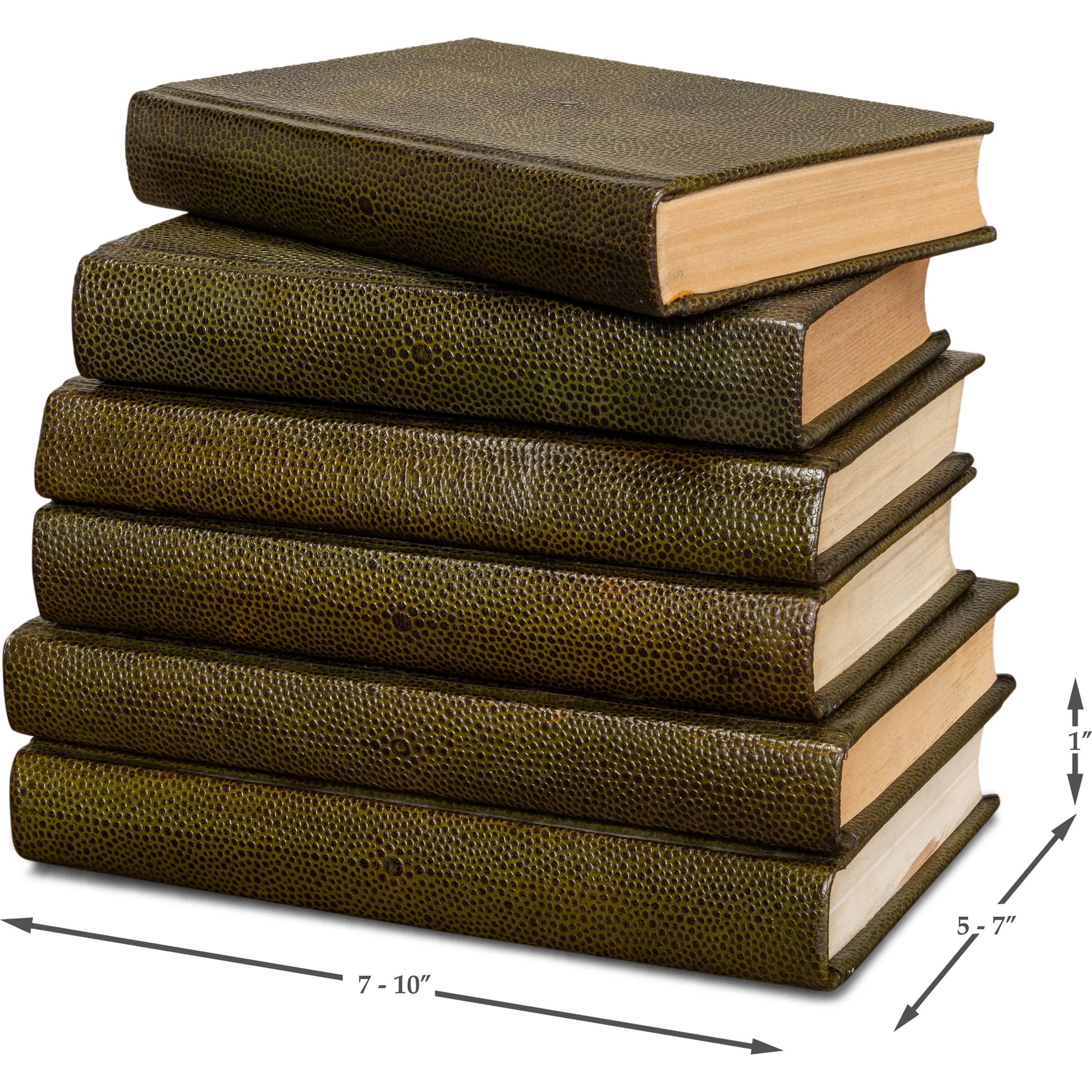 Shagreen Books by Sarreid Ltd.. Made from shagreen leather, paper in a eclectic & global style.