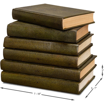 Shagreen Books by Sarreid Ltd.. Made from shagreen leather, paper in a eclectic & global style.