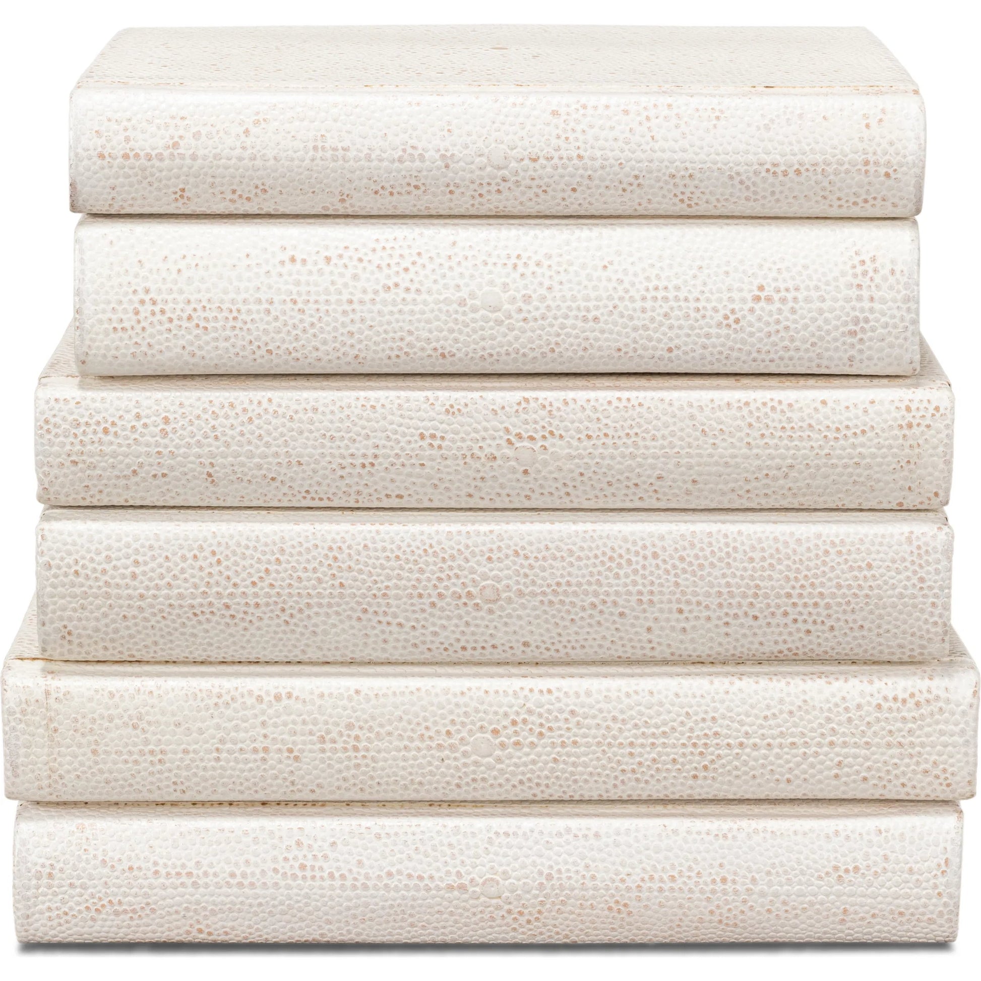 Shagreen Books by Sarreid Ltd.. Made from shagreen leather, paper in a eclectic & global style.