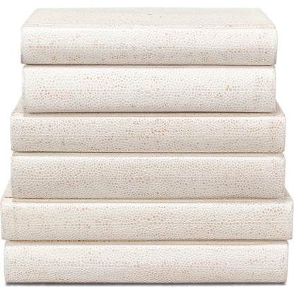 Shagreen Books by Sarreid Ltd.. Made from shagreen leather, paper in a eclectic & global style.