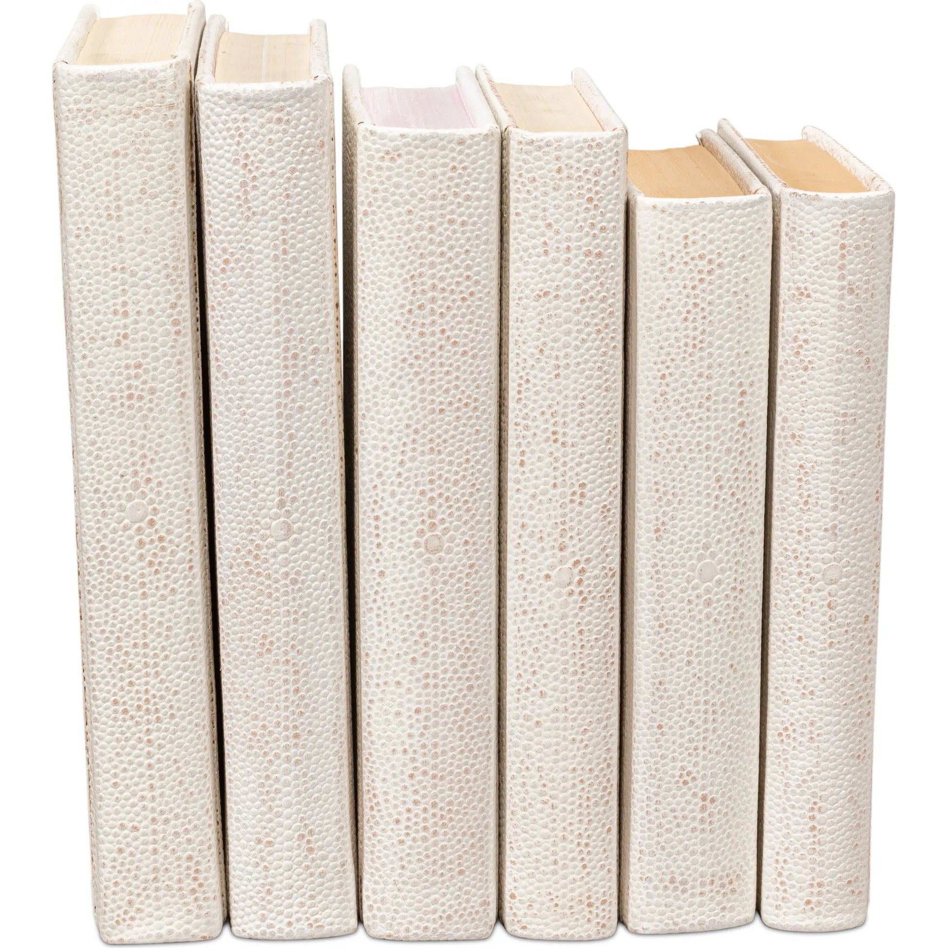 Shagreen Books by Sarreid Ltd.. Made from shagreen leather, paper in a eclectic & global style.