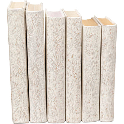 Shagreen Books by Sarreid Ltd.. Made from shagreen leather, paper in a eclectic & global style.