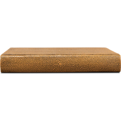 Shagreen Books by Sarreid Ltd.. Made from shagreen leather, paper in a eclectic & global style.