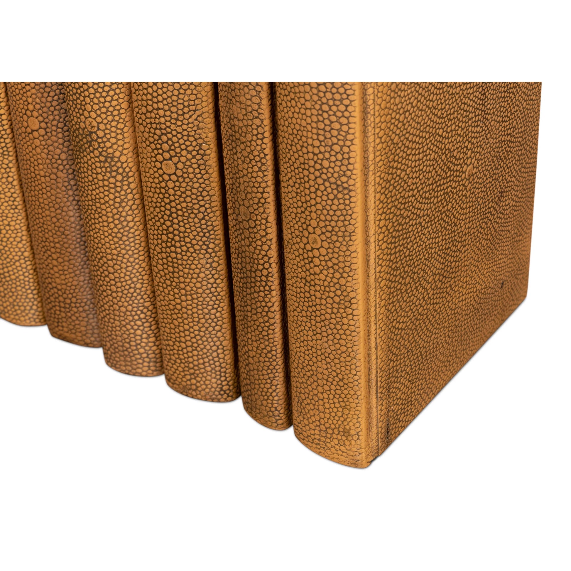 Shagreen Books by Sarreid Ltd.. Made from shagreen leather, paper in a eclectic & global style.
