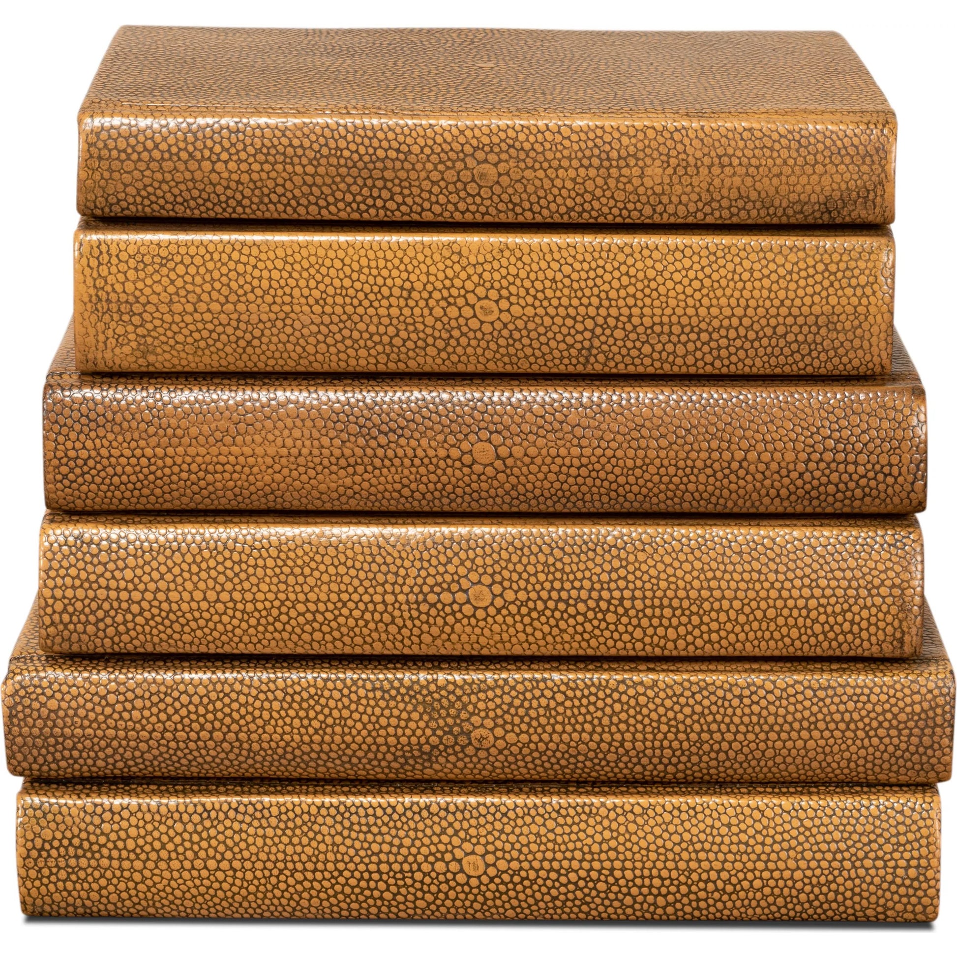 Shagreen Books by Sarreid Ltd.. Made from shagreen leather, paper in a eclectic & global style.