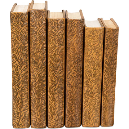 Shagreen Books by Sarreid Ltd.. Made from shagreen leather, paper in a eclectic & global style.