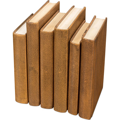 Shagreen Books by Sarreid Ltd.. Made from shagreen leather, paper in a eclectic & global style.