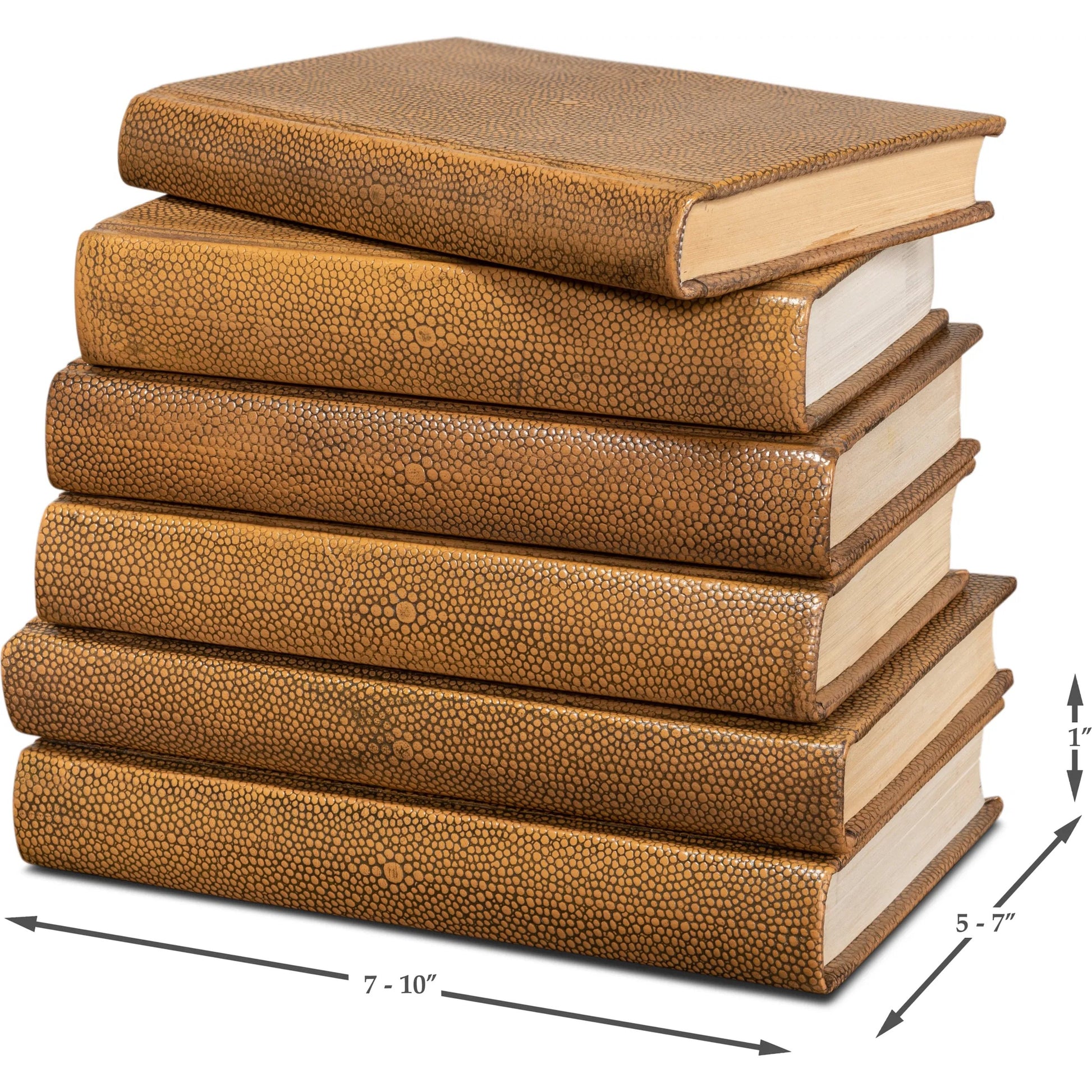Shagreen Books by Sarreid Ltd.. Made from shagreen leather, paper in a eclectic & global style.