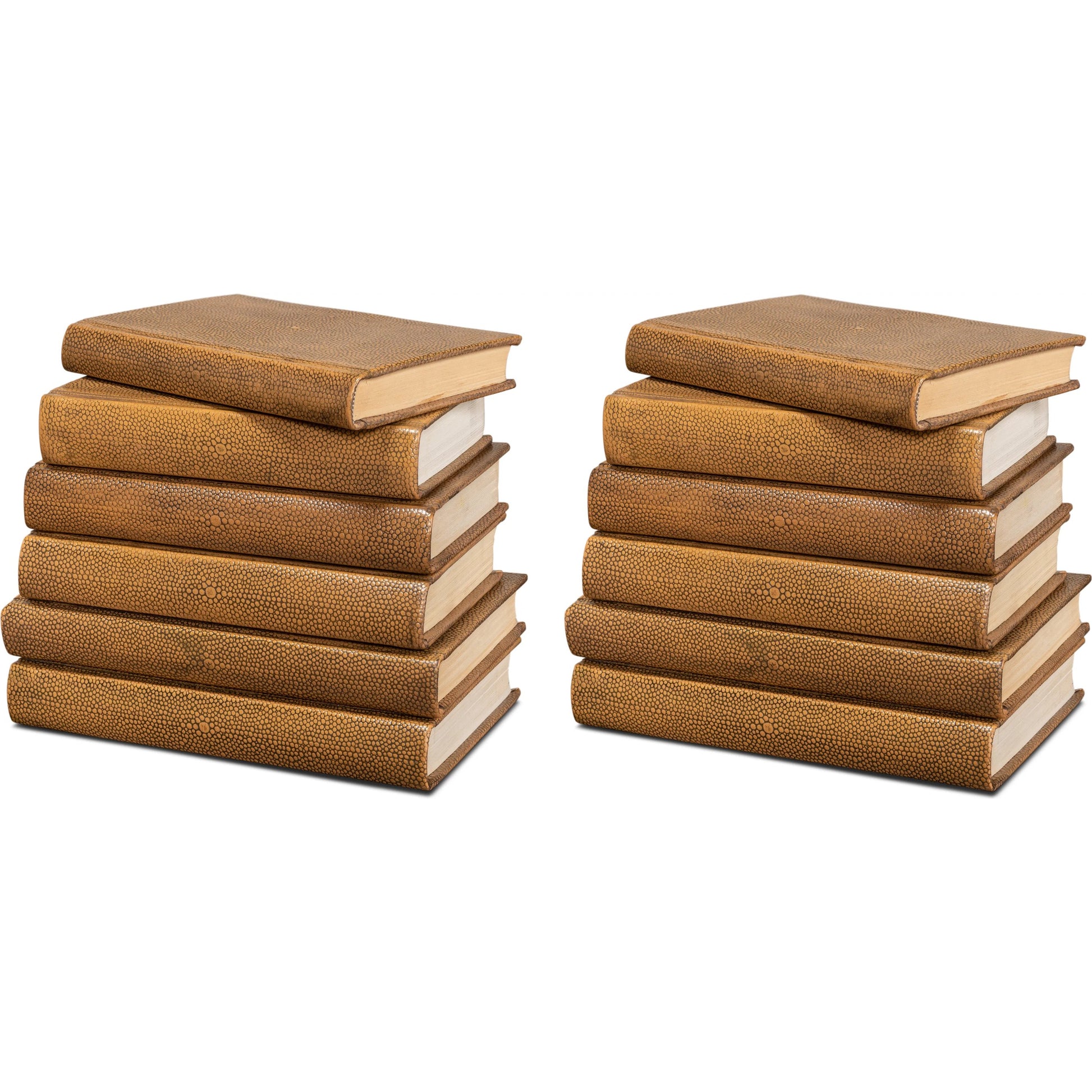 Shagreen Books by Sarreid Ltd.. Made from shagreen leather, paper in a eclectic & global style.