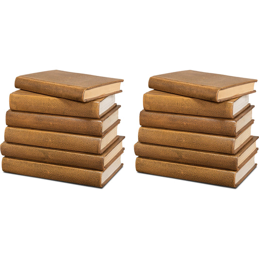 Shagreen Books by Sarreid Ltd.. Made from shagreen leather, paper in a unique style.