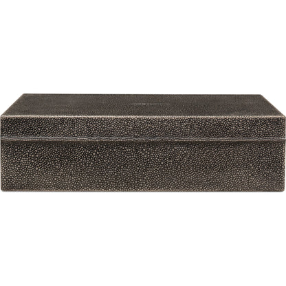 Gastsburg Shagreen Box (Set of 2) by Sarreid Ltd.. Made from leather, paper liner in a eclectic & global style.