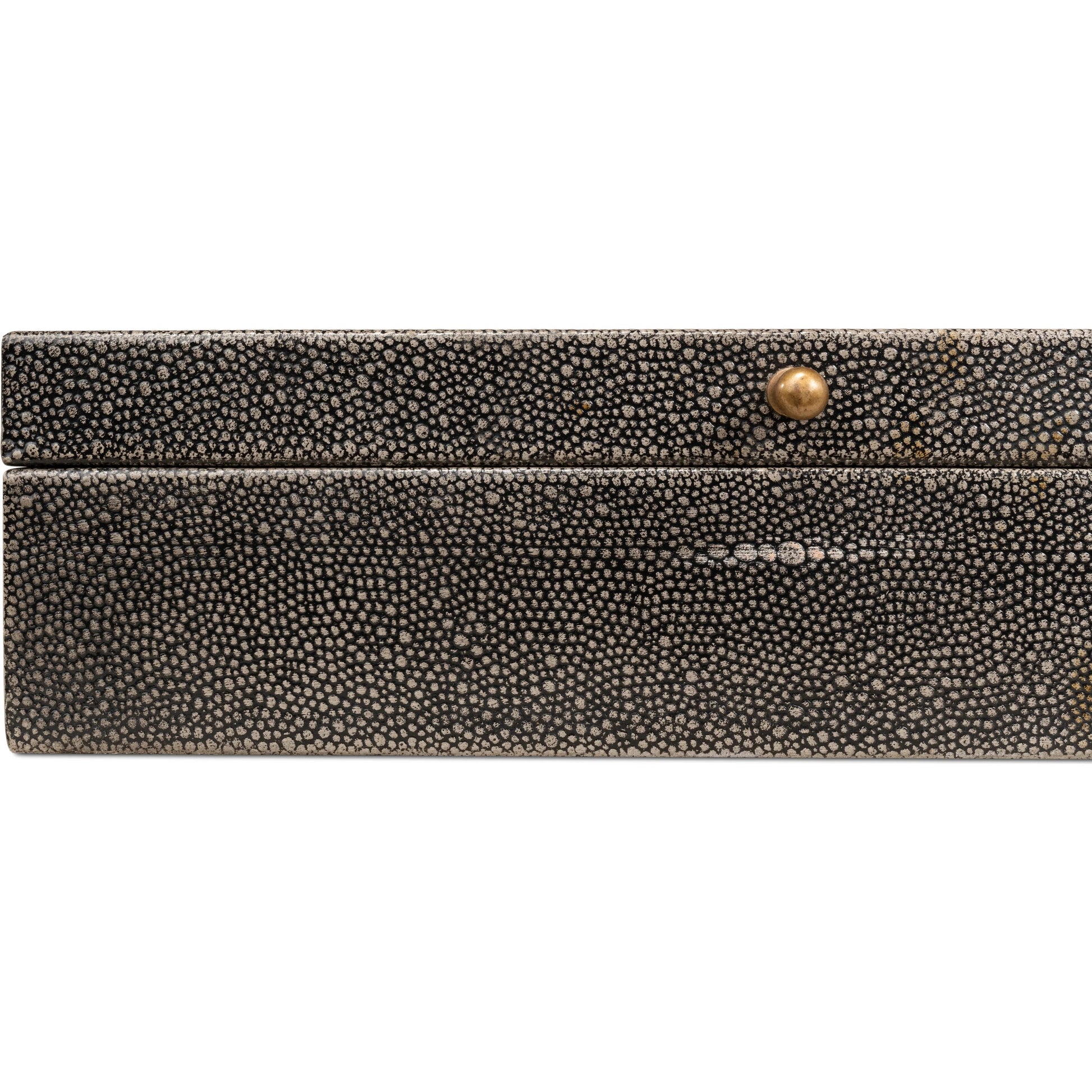 Gastsburg Shagreen Box (Set of 2) by Sarreid Ltd.. Made from leather, paper liner in a eclectic & global style.