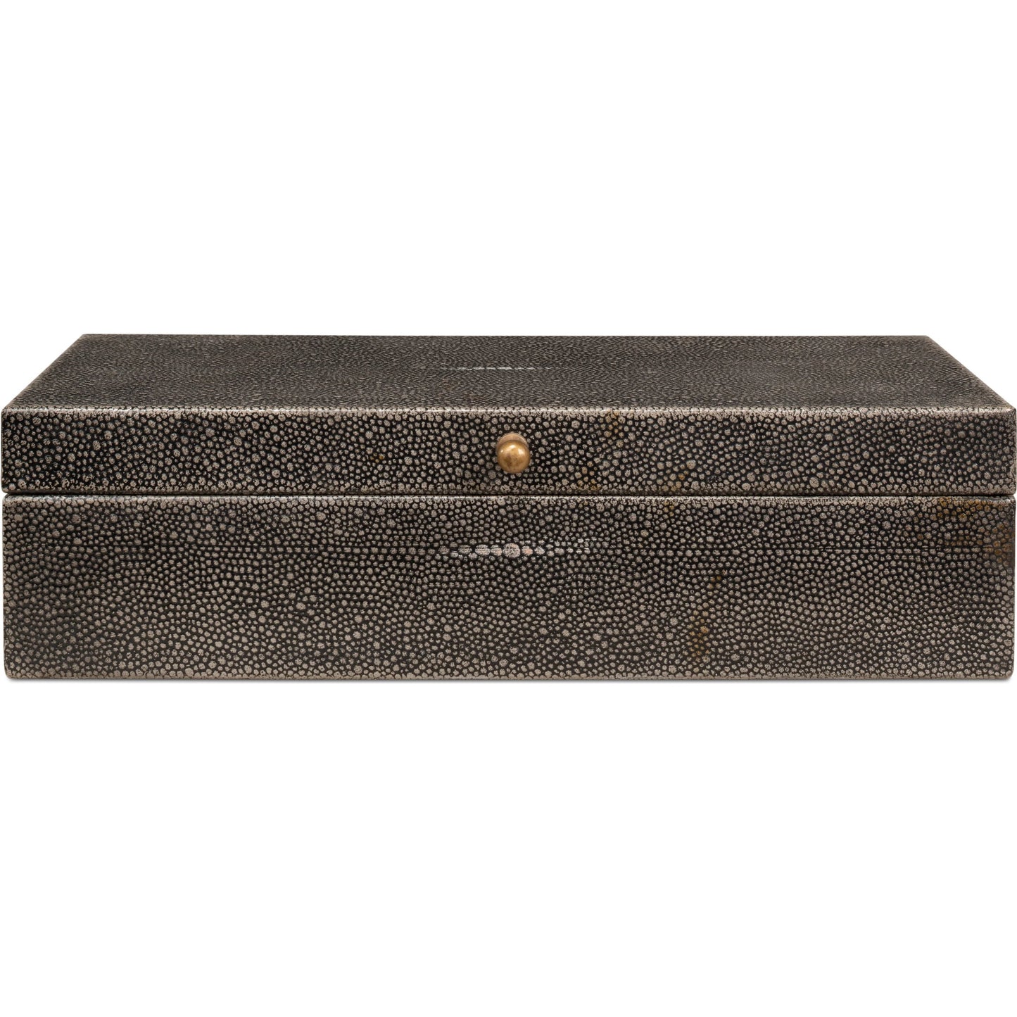 011 SI-2238638 | Additional Silo | Gastsburg Shagreen Box (Set of 2) by Sarreid Ltd.. Made from leather, paper liner in a eclectic & global style.