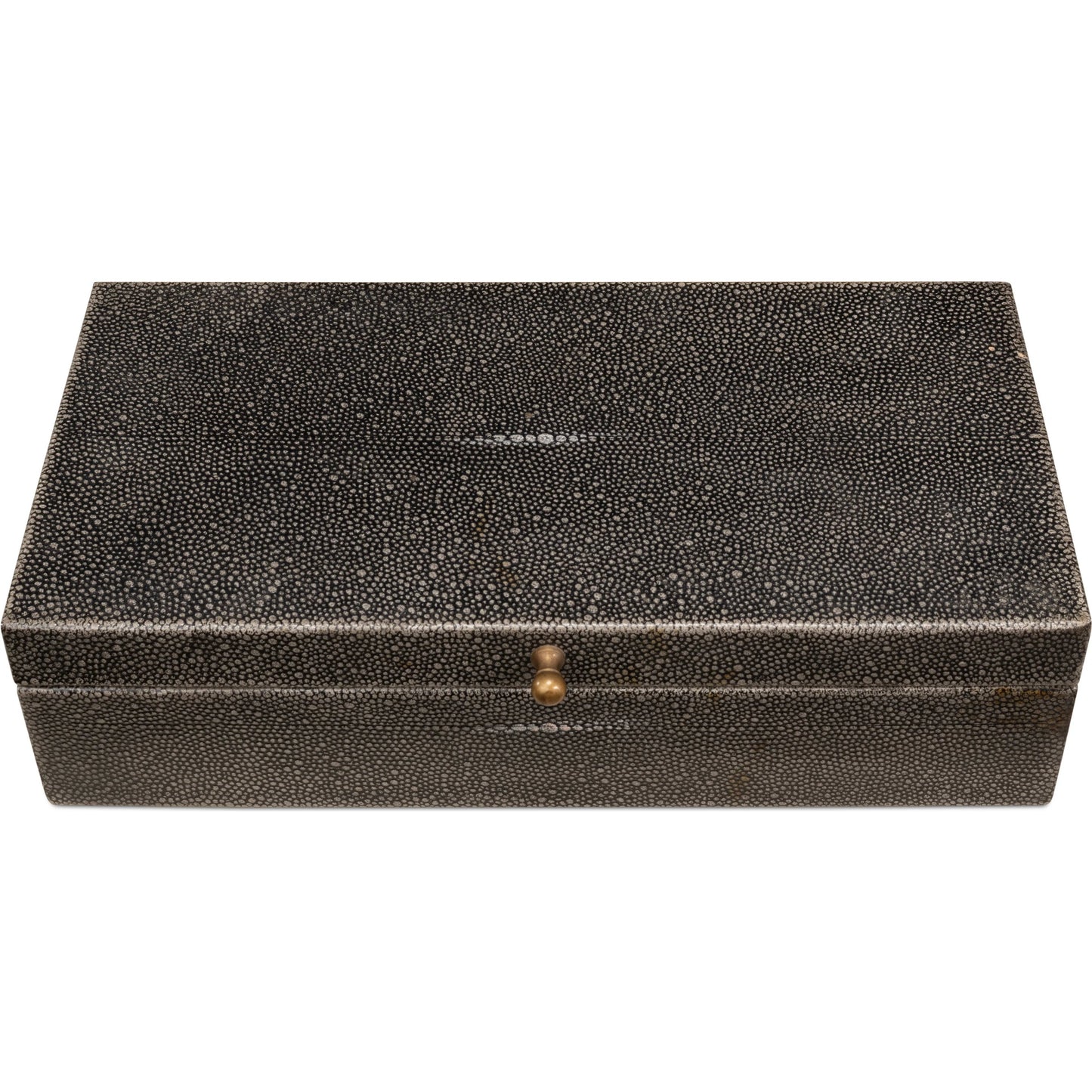 008 SI-2238638 | Additional Silo | Gastsburg Shagreen Box (Set of 2) by Sarreid Ltd.. Made from leather, paper liner in a eclectic & global style.