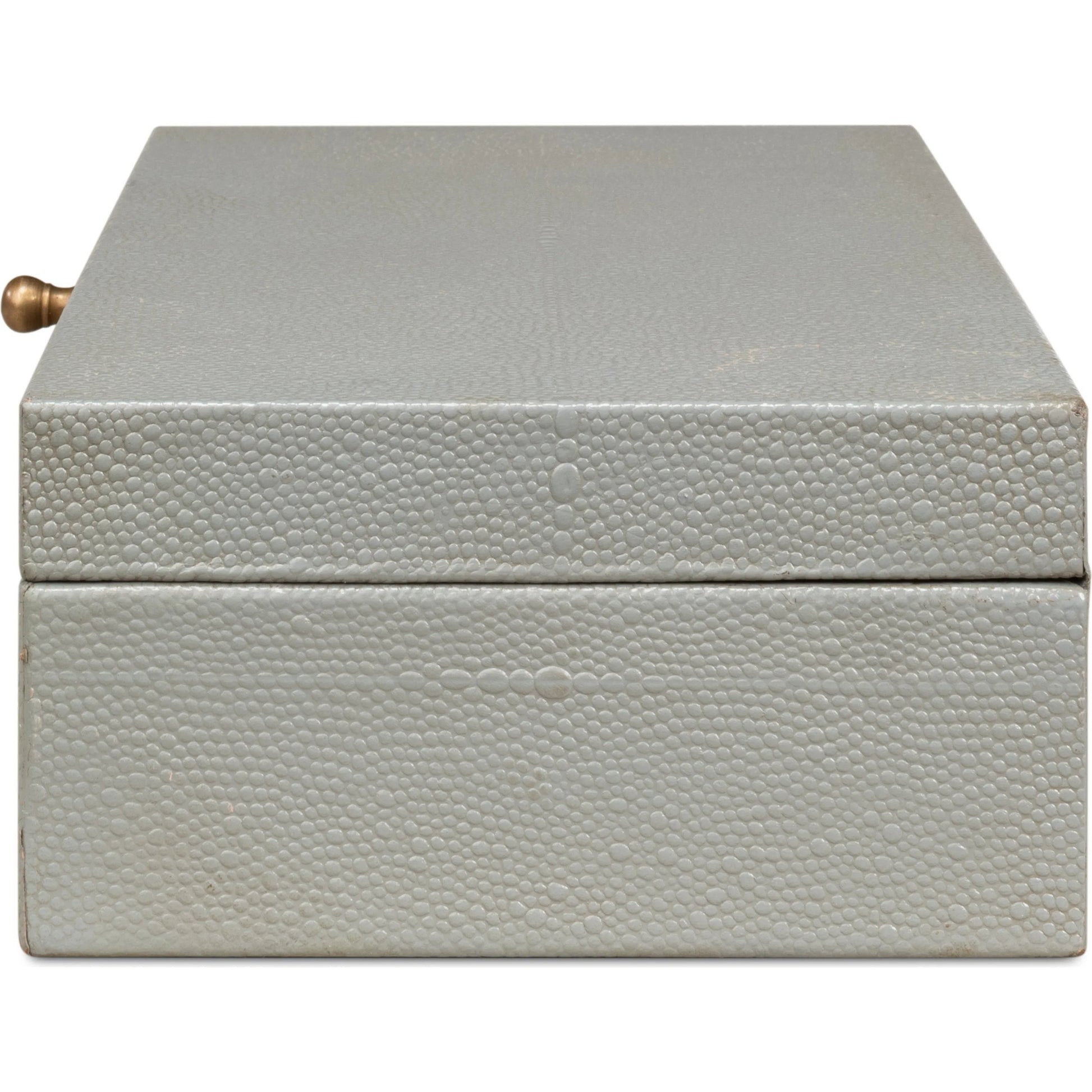 Gastsburg Shagreen Box (Set of 2) by Sarreid Ltd.. Made from leather, paper liner in a eclectic & global style.