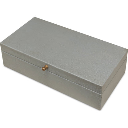 Gastsburg Shagreen Box (Set of 2) by Sarreid Ltd.. Made from leather, paper liner in a eclectic & global style.