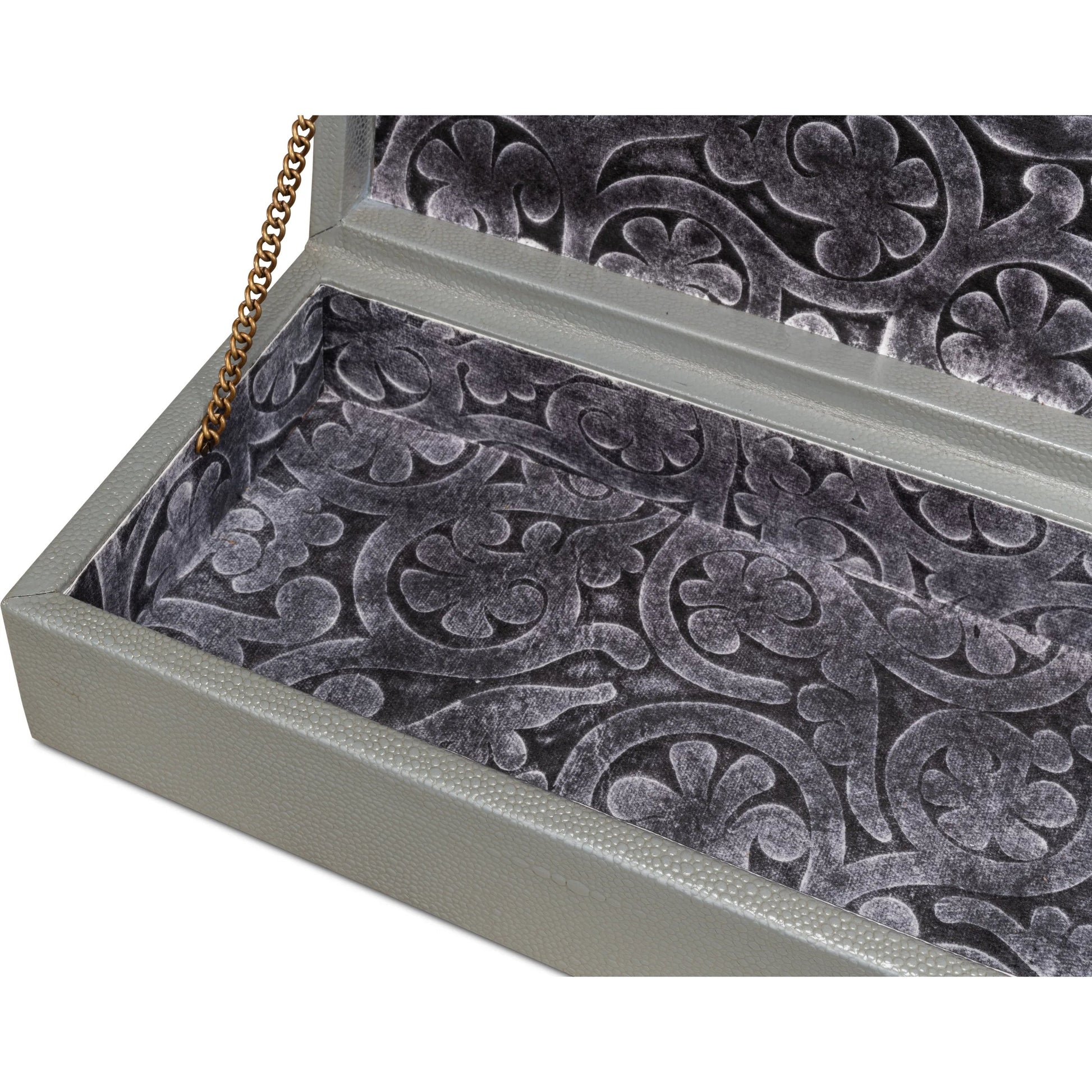 Gastsburg Shagreen Box (Set of 2) by Sarreid Ltd.. Made from leather, paper liner in a eclectic & global style.