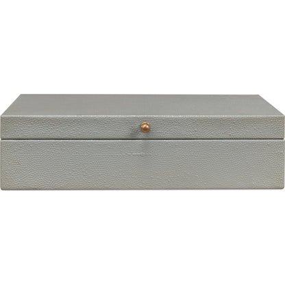 Gastsburg Shagreen Box (Set of 2) by Sarreid Ltd.. Made from leather, paper liner in a eclectic & global style.