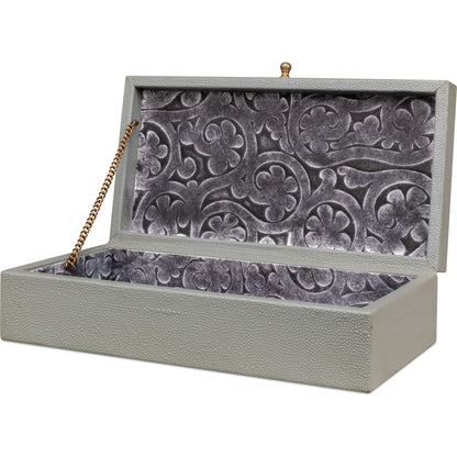 Gastsburg Shagreen Box (Set of 2) by Sarreid Ltd.. Made from leather, paper liner in a eclectic & global style.