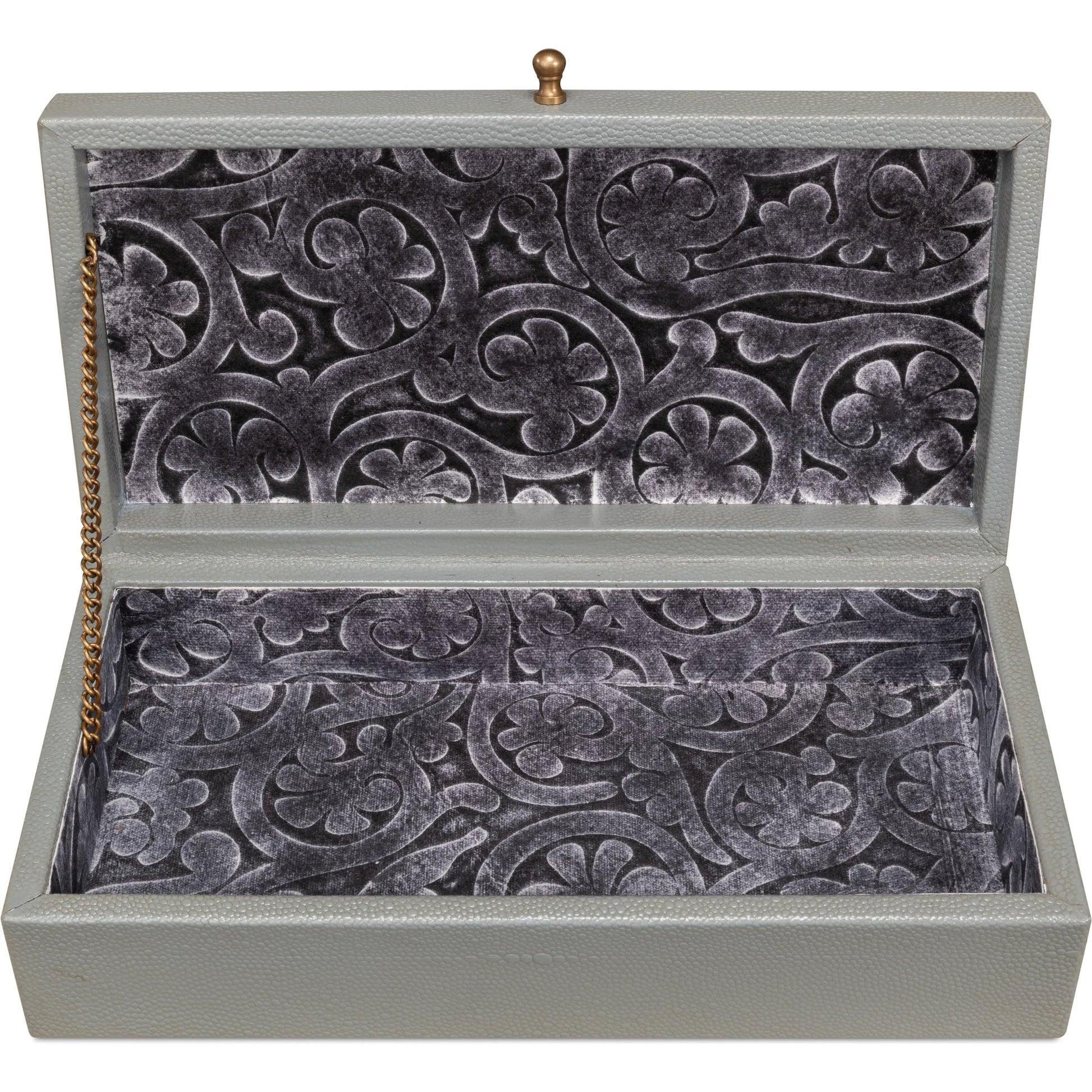 Gastsburg Shagreen Box (Set of 2) by Sarreid Ltd.. Made from leather, paper liner in a eclectic & global style.