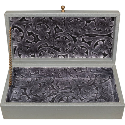 Gastsburg Shagreen Box (Set of 2) by Sarreid Ltd.. Made from leather, paper liner in a eclectic & global style.