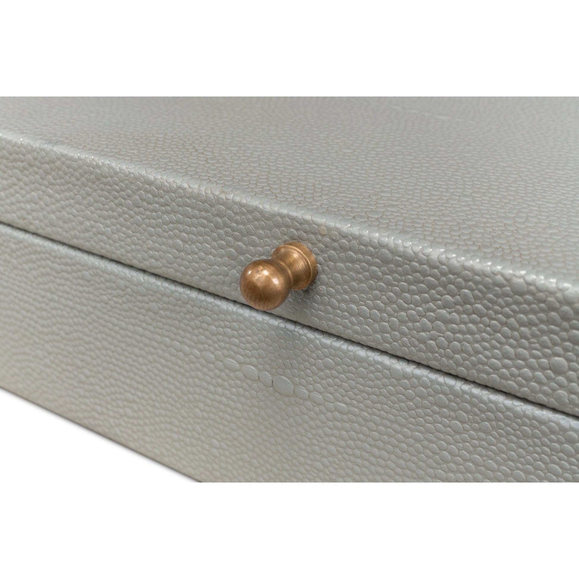 Gastsburg Shagreen Box (Set of 2) by Sarreid Ltd.. Made from leather, paper liner in a eclectic & global style.