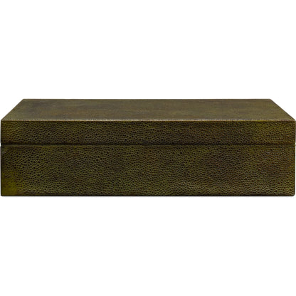 Gastsburg Shagreen Box (Set of 2) by Sarreid Ltd.. Made from leather, paper liner in a eclectic & global style.