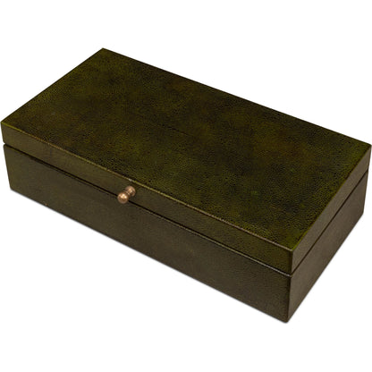 Gastsburg Shagreen Box (Set of 2) by Sarreid Ltd.. Made from leather, paper liner in a eclectic & global style.