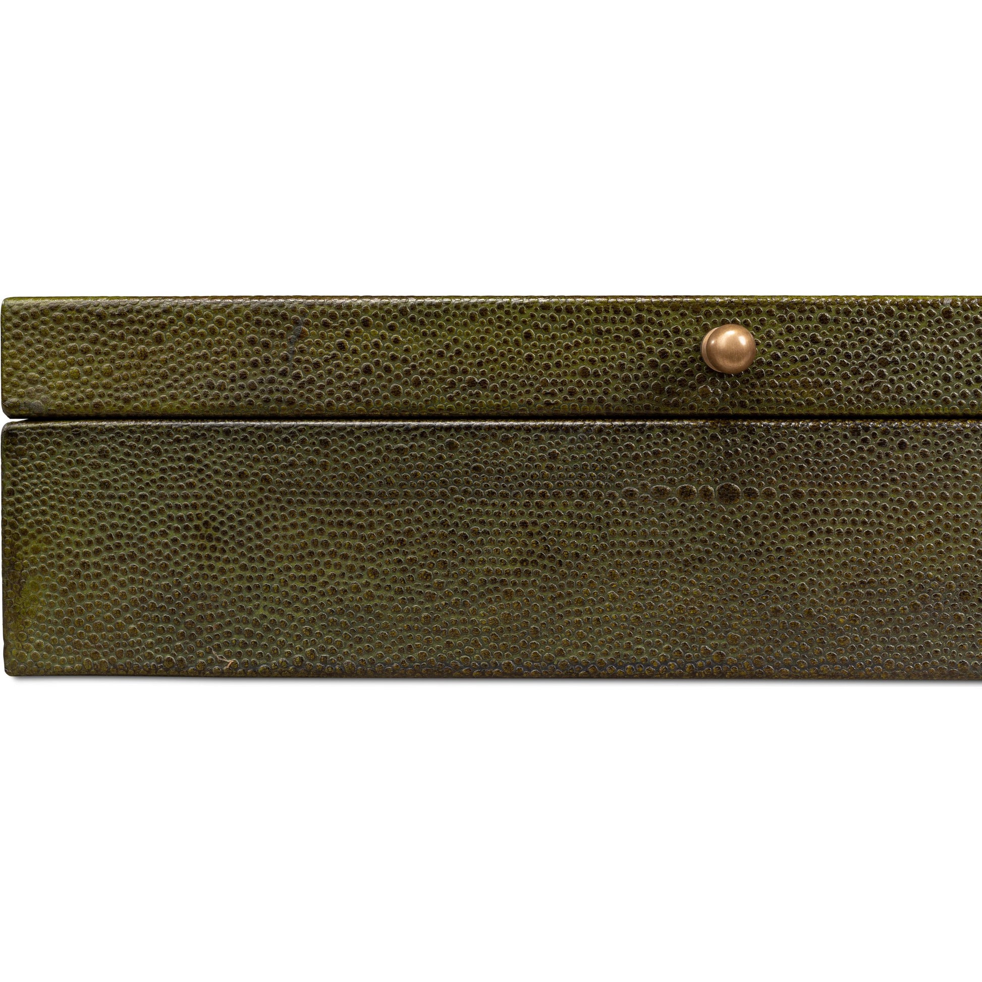 Gastsburg Shagreen Box (Set of 2) by Sarreid Ltd.. Made from leather, paper liner in a eclectic & global style.