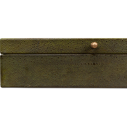 Gastsburg Shagreen Box (Set of 2) by Sarreid Ltd.. Made from leather, paper liner in a eclectic & global style.