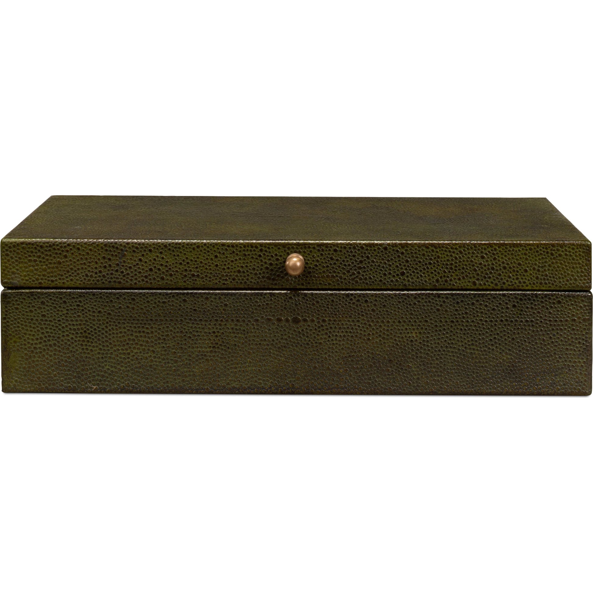 Gastsburg Shagreen Box (Set of 2) by Sarreid Ltd.. Made from leather, paper liner in a eclectic & global style.