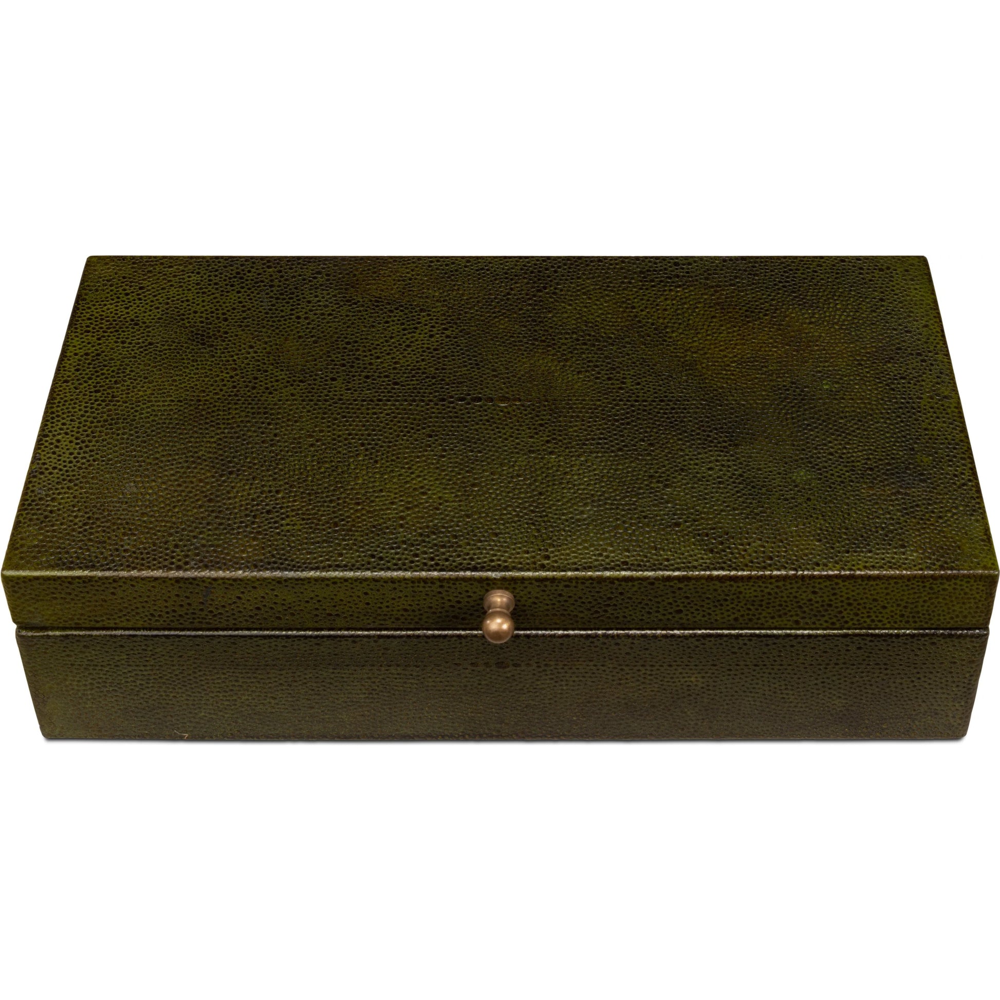 Gastsburg Shagreen Box (Set of 2) by Sarreid Ltd.. Made from leather, paper liner in a eclectic & global style.