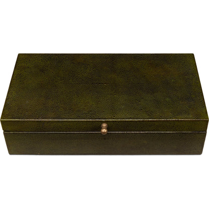 Gastsburg Shagreen Box (Set of 2) by Sarreid Ltd.. Made from leather, paper liner in a eclectic & global style.
