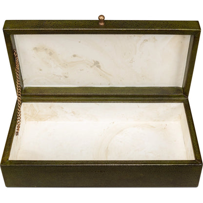 Gastsburg Shagreen Box (Set of 2) by Sarreid Ltd.. Made from leather, paper liner in a eclectic & global style.