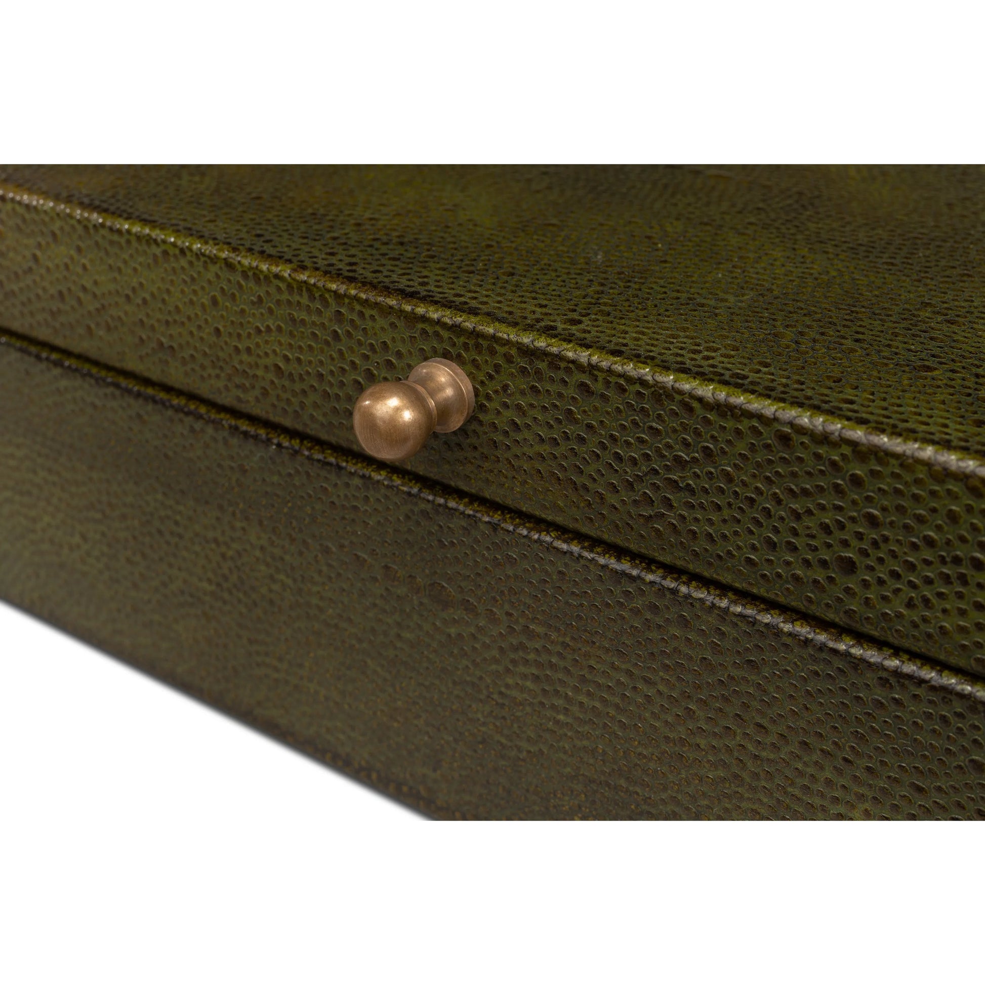 Gastsburg Shagreen Box (Set of 2) by Sarreid Ltd.. Made from leather, paper liner in a eclectic & global style.