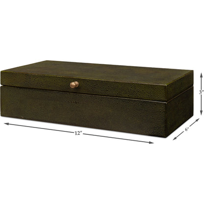 Gastsburg Shagreen Box (Set of 2) by Sarreid Ltd.. Made from leather, paper liner in a eclectic & global style.