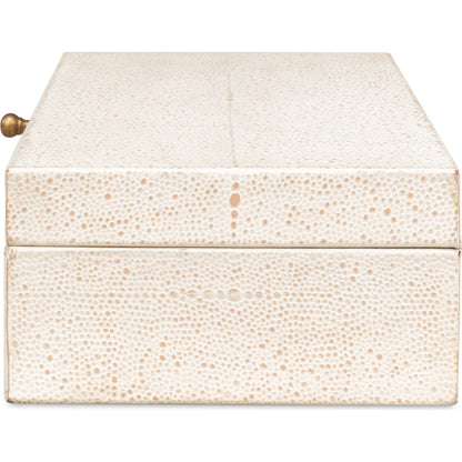 Gastsburg Shagreen Box (Set of 2) by Sarreid Ltd.. Made from leather, paper liner in a eclectic & global style.