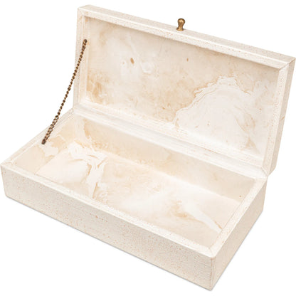 Gastsburg Shagreen Box (Set of 2) by Sarreid Ltd.. Made from leather, paper liner in a eclectic & global style.