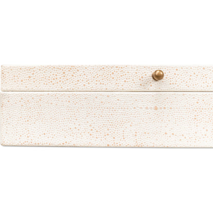 Gastsburg Shagreen Box (Set of 2) by Sarreid Ltd.. Made from leather, paper liner in a eclectic & global style.