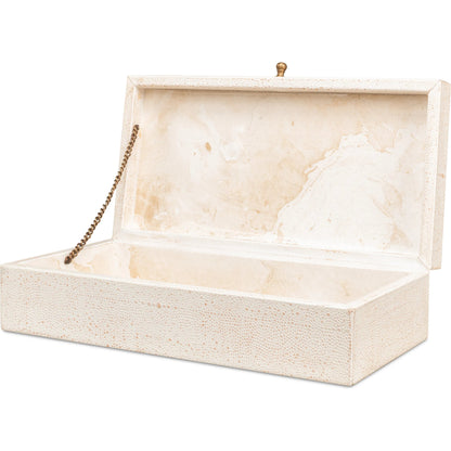 Gastsburg Shagreen Box (Set of 2) by Sarreid Ltd.. Made from leather, paper liner in a eclectic & global style.