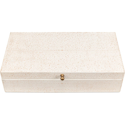 Gastsburg Shagreen Box (Set of 2) by Sarreid Ltd.. Made from leather, paper liner in a eclectic & global style.